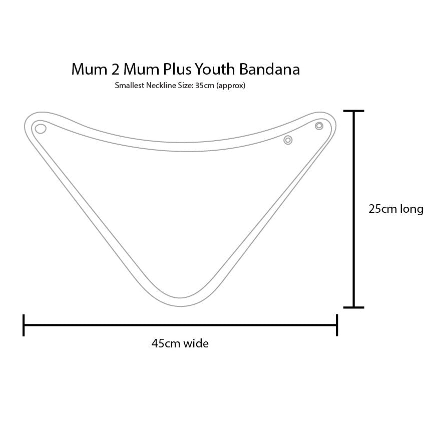 3 PACK - Mum 2 Mum PLUS Youth Bandana - Rust / Mustard / Olive - Baby&More