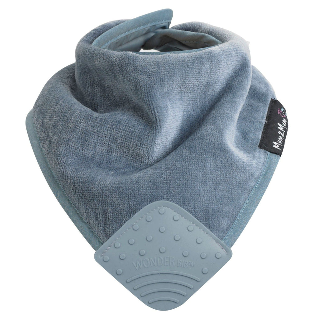 3 PACK - Mum 2 Mum Teething Bandana Wonder Bib - Navy / Baby Blue / Grey - Baby&More