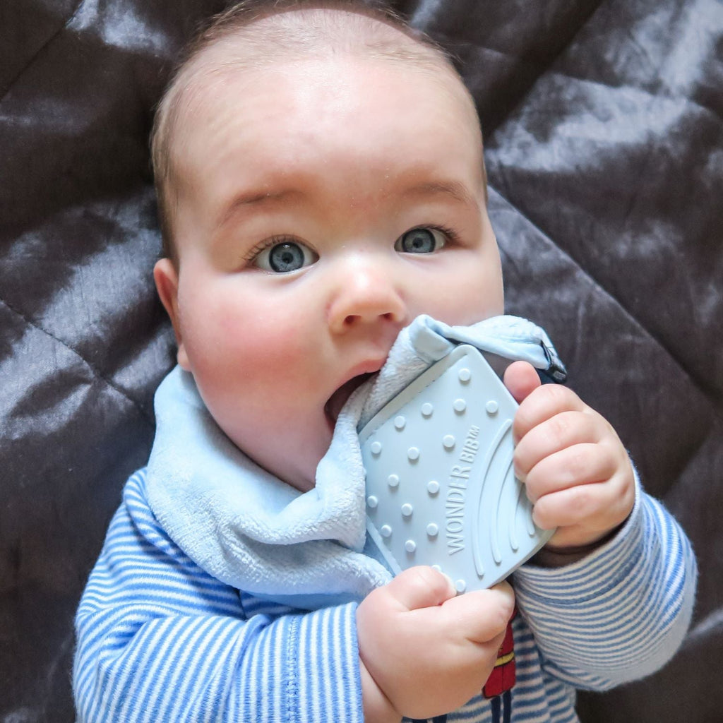 3 PACK - Mum 2 Mum Teething Bandana Wonder Bib - Navy / Baby Blue / Grey - Baby&More