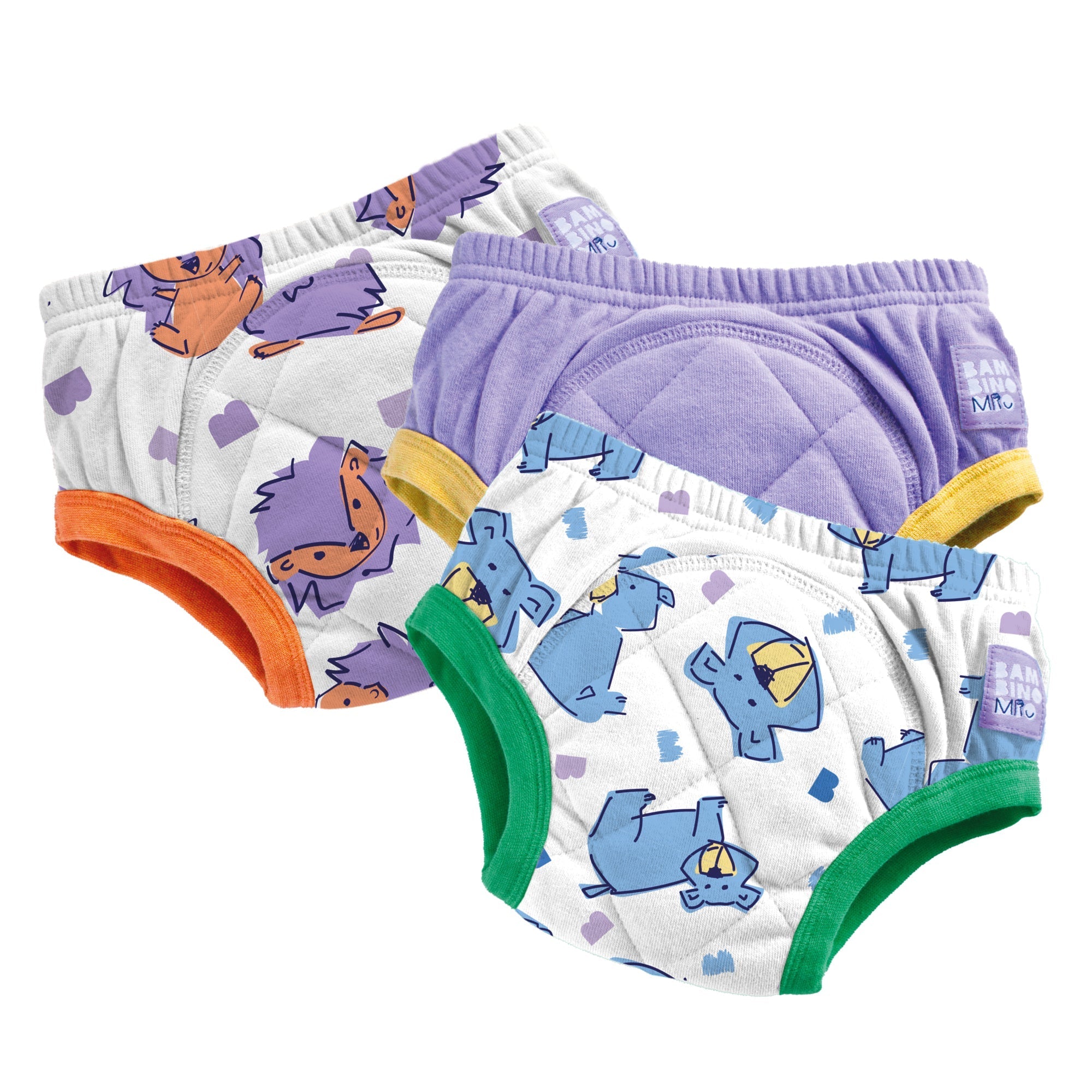 3 Pack Reusable Potty Training Pants in Bold Animals - Enhanced Design - Baby&More