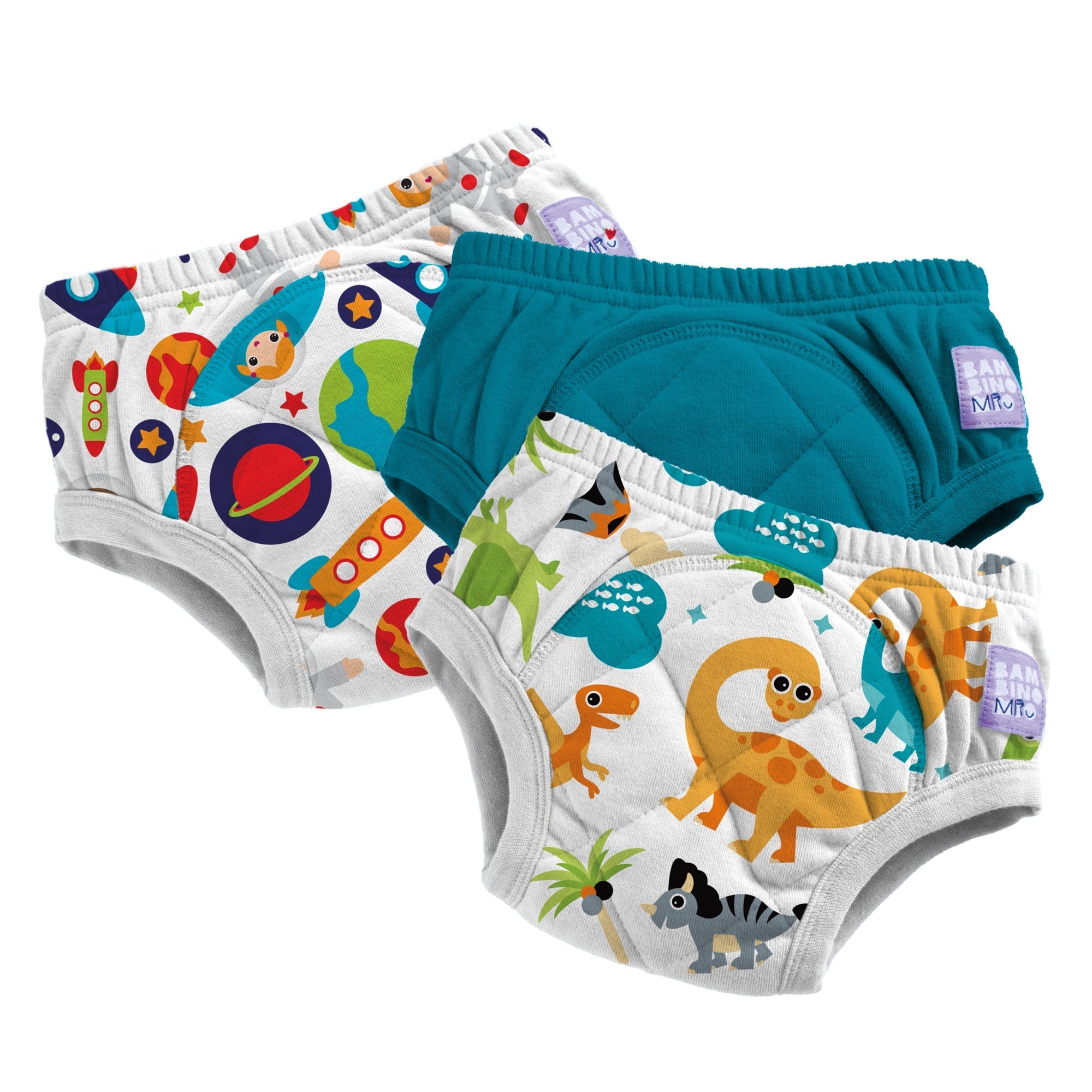 3 Pack Reusable Potty Training Pants in Combo Teal - Enhanced Design - Baby&More