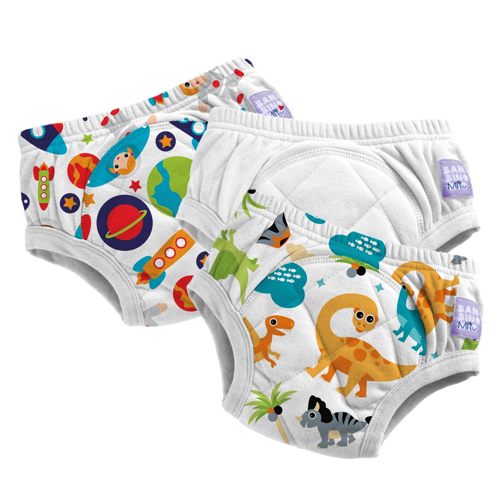 3 Pack Reusable Potty Training Pants in Combo White - Enhanced Design - Baby&More