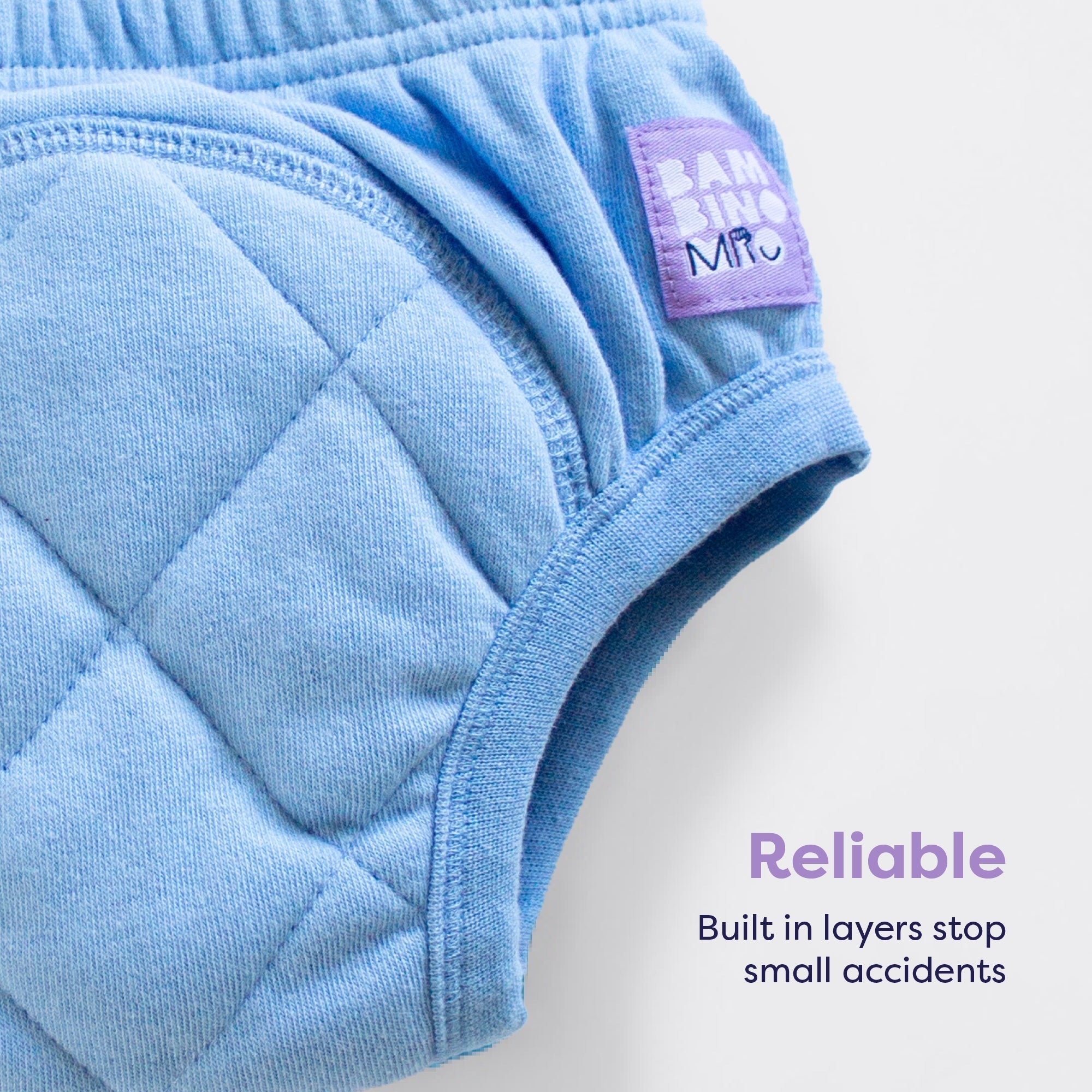 3 Pack Reusable Potty Training Pants in Light Blue - Enhanced Design - Baby&More