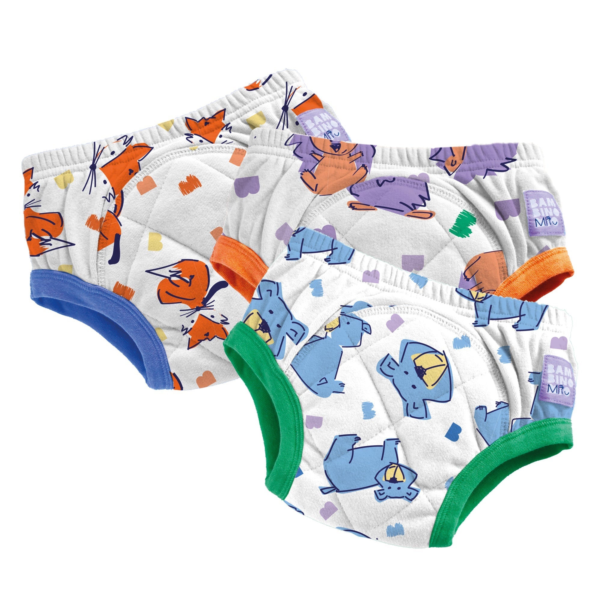 3 Pack Reusable Potty Training Pants in Outdoor Animals - Enhanced Design - Baby&More