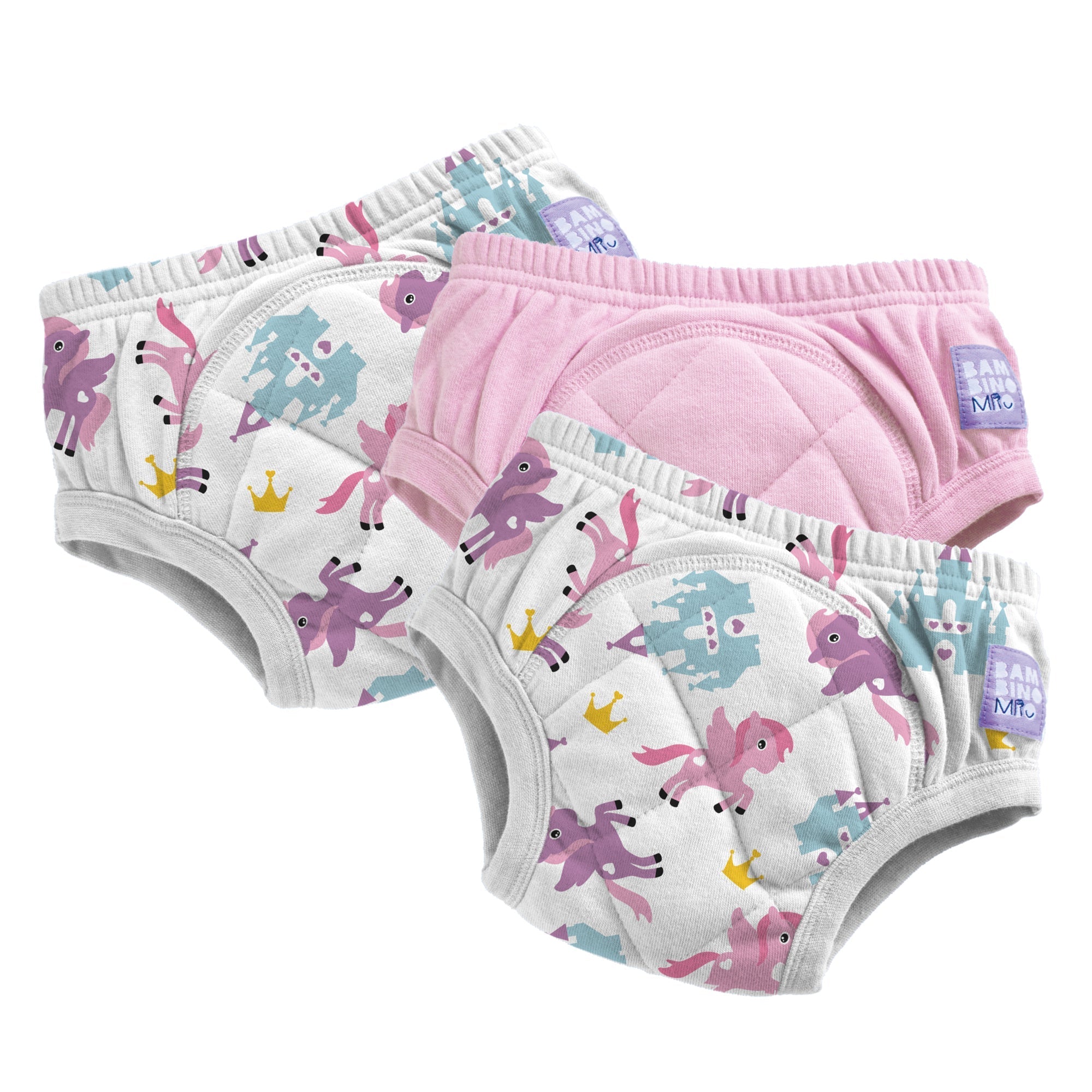 3 Pack Reusable Potty Training Pants in Pegasus Palace Pink - Enhanced Design - Baby&More