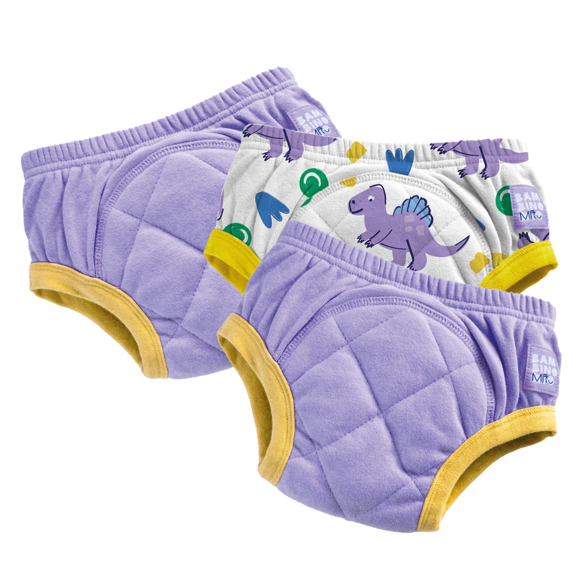 3 Pack Reusable Potty Training Pants in Purple Dinosaur - Enhanced Design - Baby&More