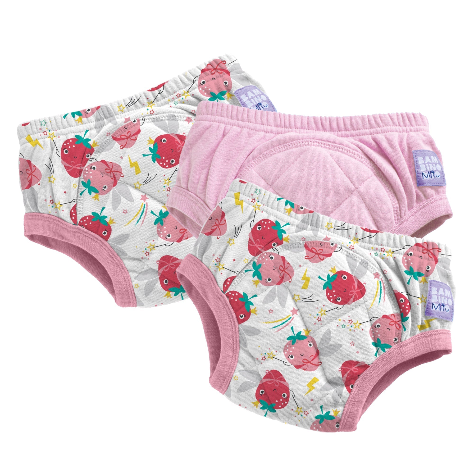 3 Pack Reusable Potty Training Pants in Strawberry Pink - Enhanced Design - Baby&More