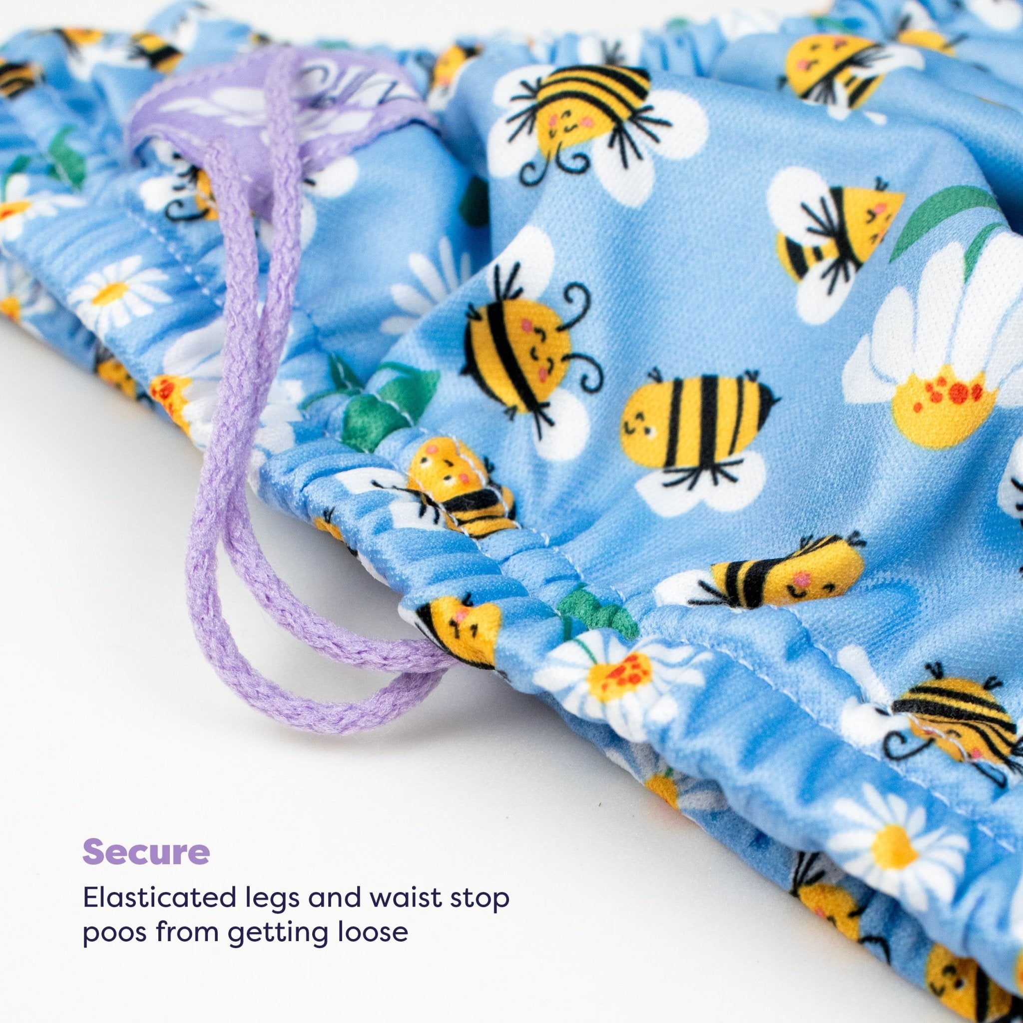 3 Piece Baby Swim Set with Swim Nappy, Swim top and Swim Hat - Busy Bees - Baby&More
