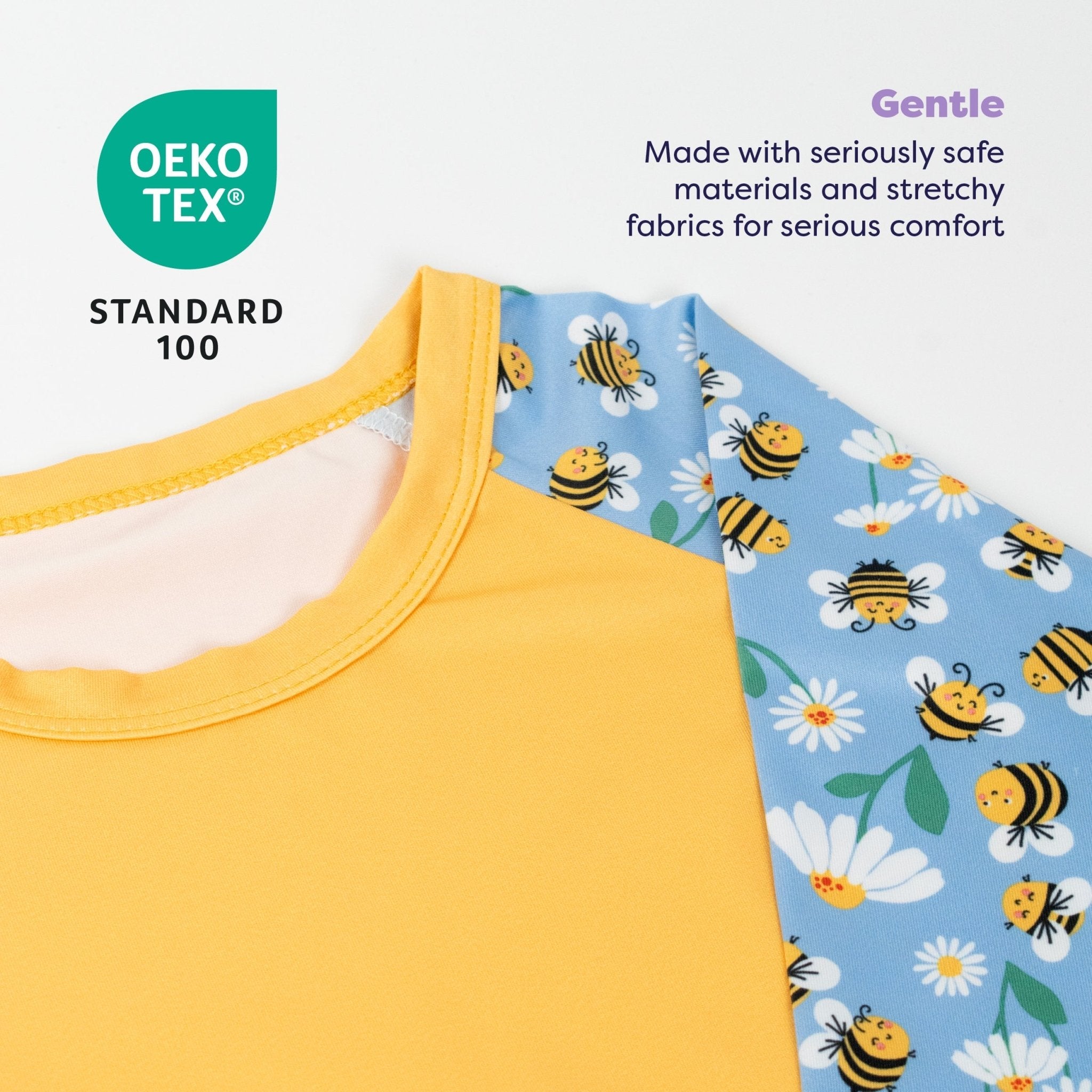 3 Piece Baby Swim Set with Swim Nappy, Swim top and Swim Hat - Busy Bees - Baby&More