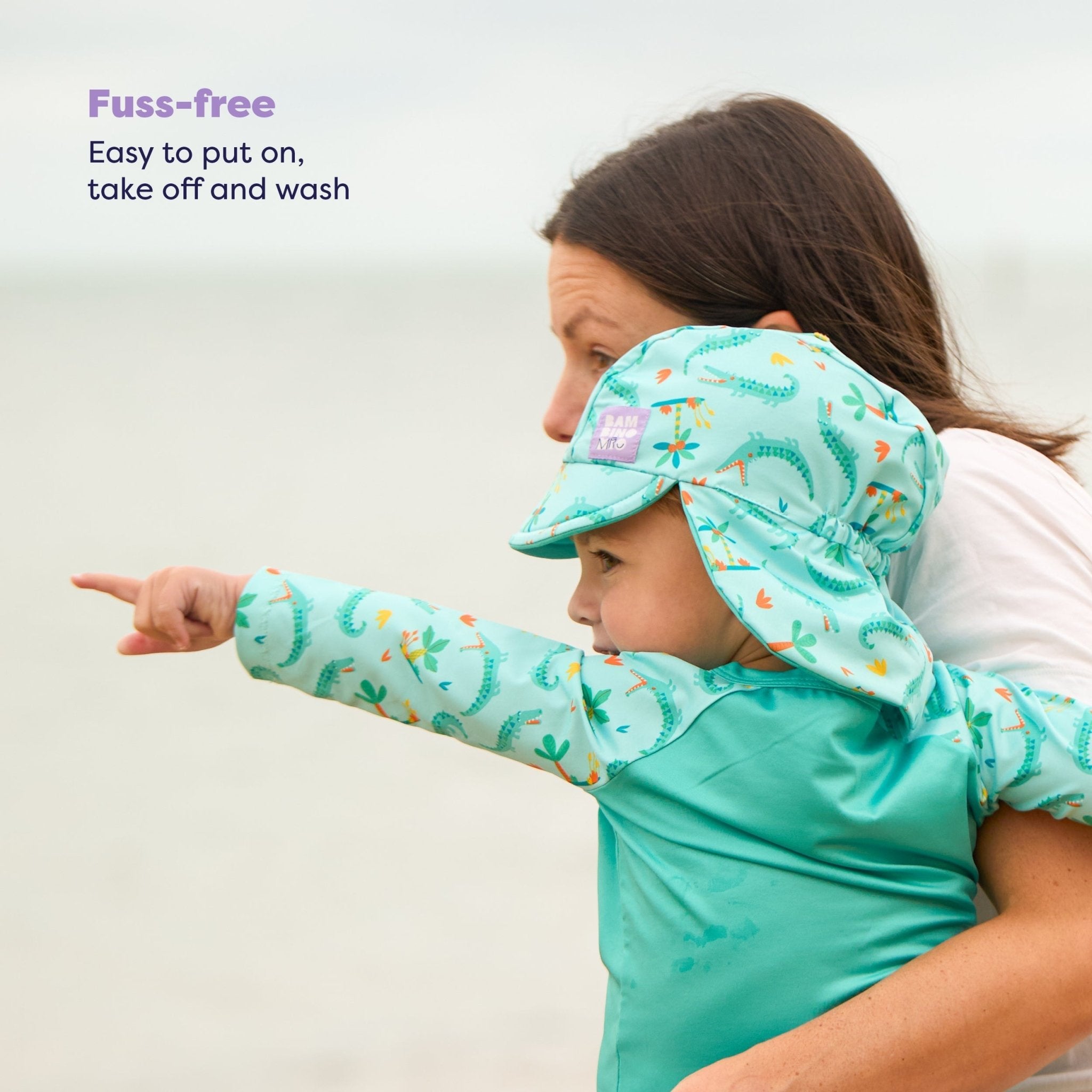 3 Piece Baby Swim Set with Swim Nappy, Swim Top and Swim Hat - Crafty Croc - Baby&More