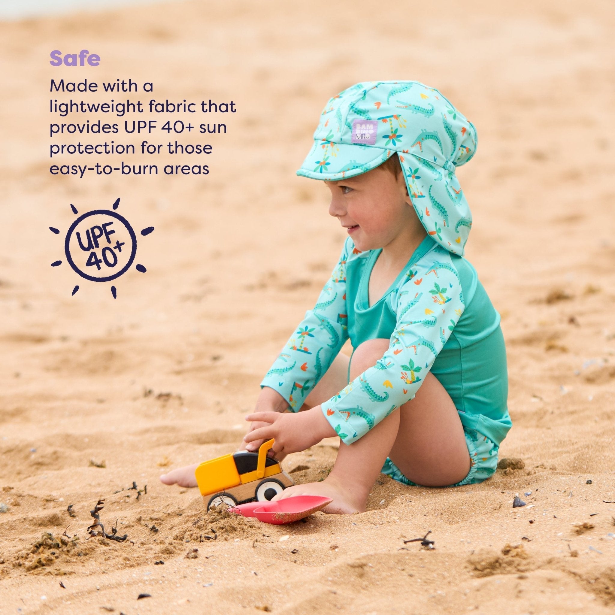 3 Piece Baby Swim Set with Swim Nappy, Swim Top and Swim Hat - Crafty Croc - Baby&More