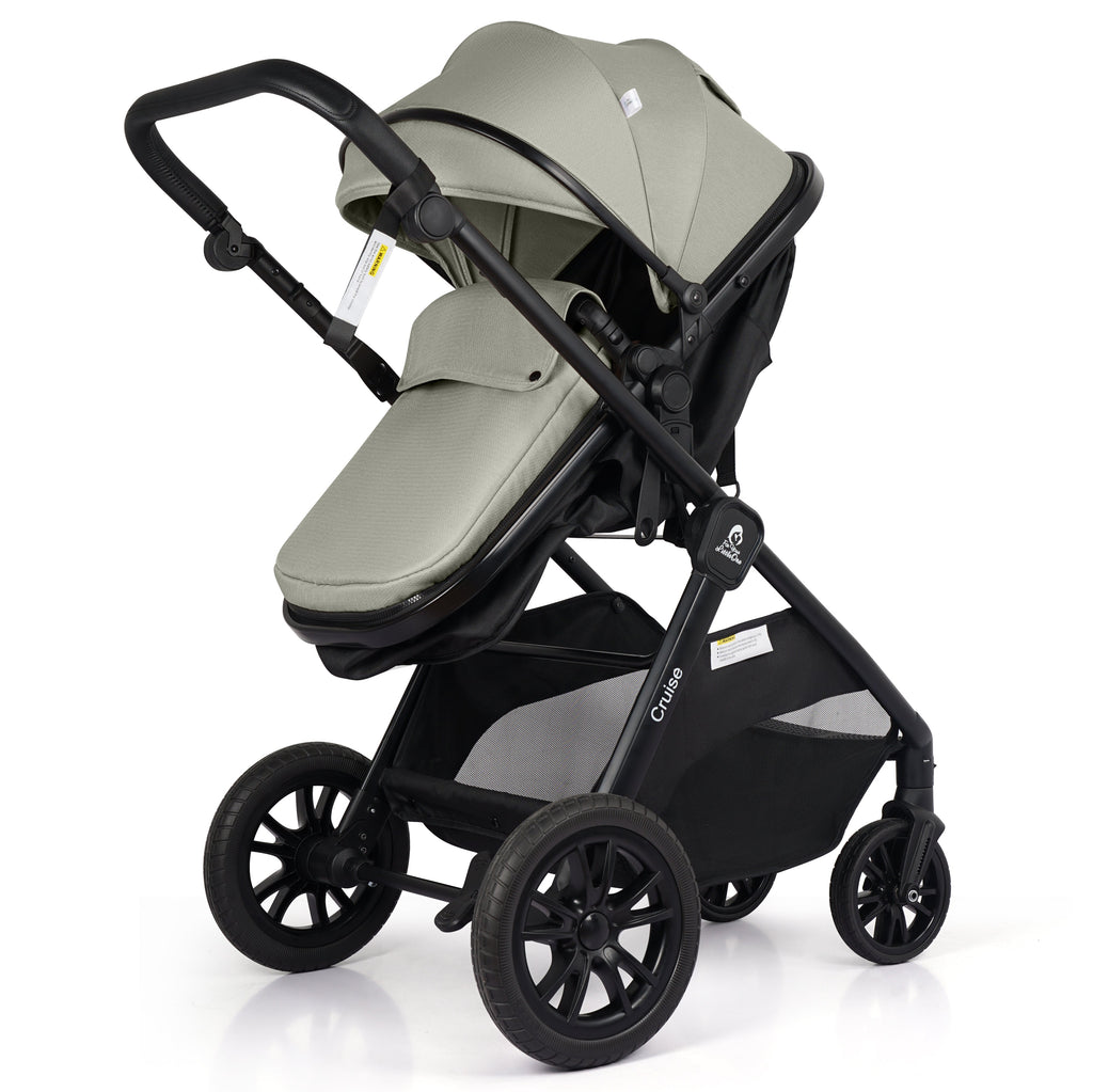 For Your Little One Cruise 3 In 1 Travel System With Car Seat And ISOFIX Base - Pebble Sage