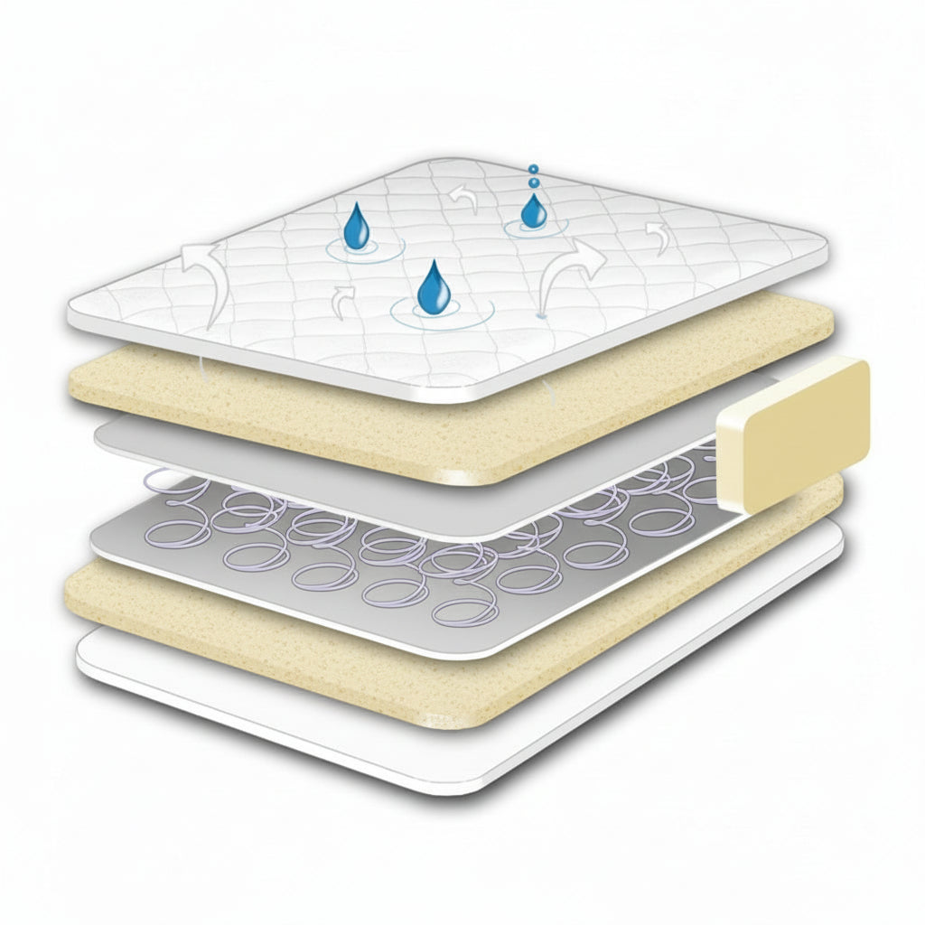 Luxury Air Flow Spring Interior Cot Bed Mattress - 140 x 70 cm