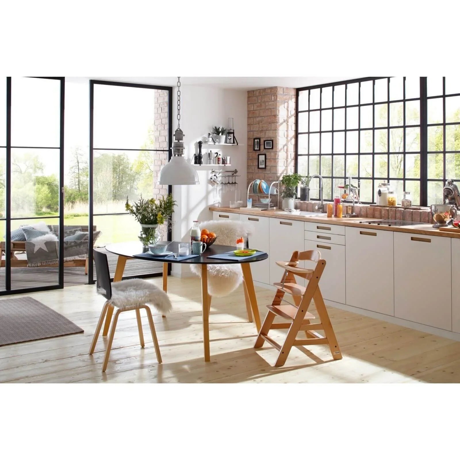 Hauck Alpha+ Wooden Highchair - Natural