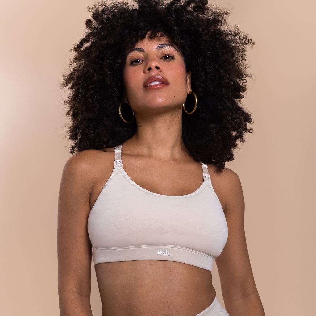 LESH - Freeflo 2.0 Leakproof Nursing Bra - Black / Pink / Beige