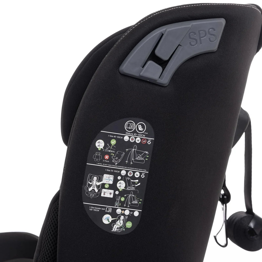 baby plus Pixi i-Size Group 0+/1/2/3 (Birth to 12 Years) Car Seat - Black
