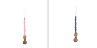 Beech & Silicone Dummy / Pacifier Clip