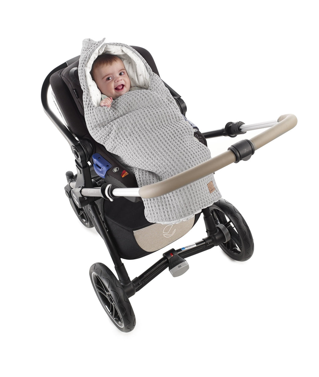 Jane Mims+ Baby Blanket Shawl with Hood for Pushchairs
