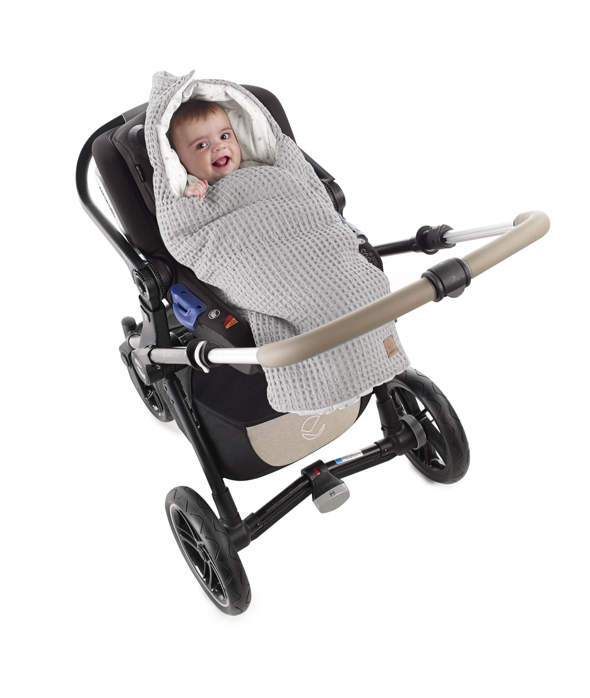 Jane Mims+ Baby Blanket Shawl with Hood for Pushchairs