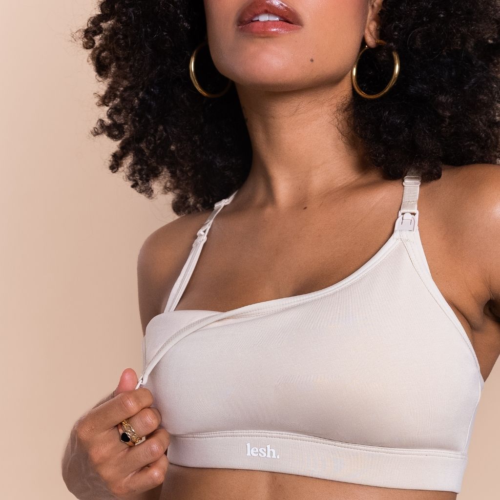 LESH - Freeflo 2.0 Leakproof Nursing Bra - Black / Pink / Beige