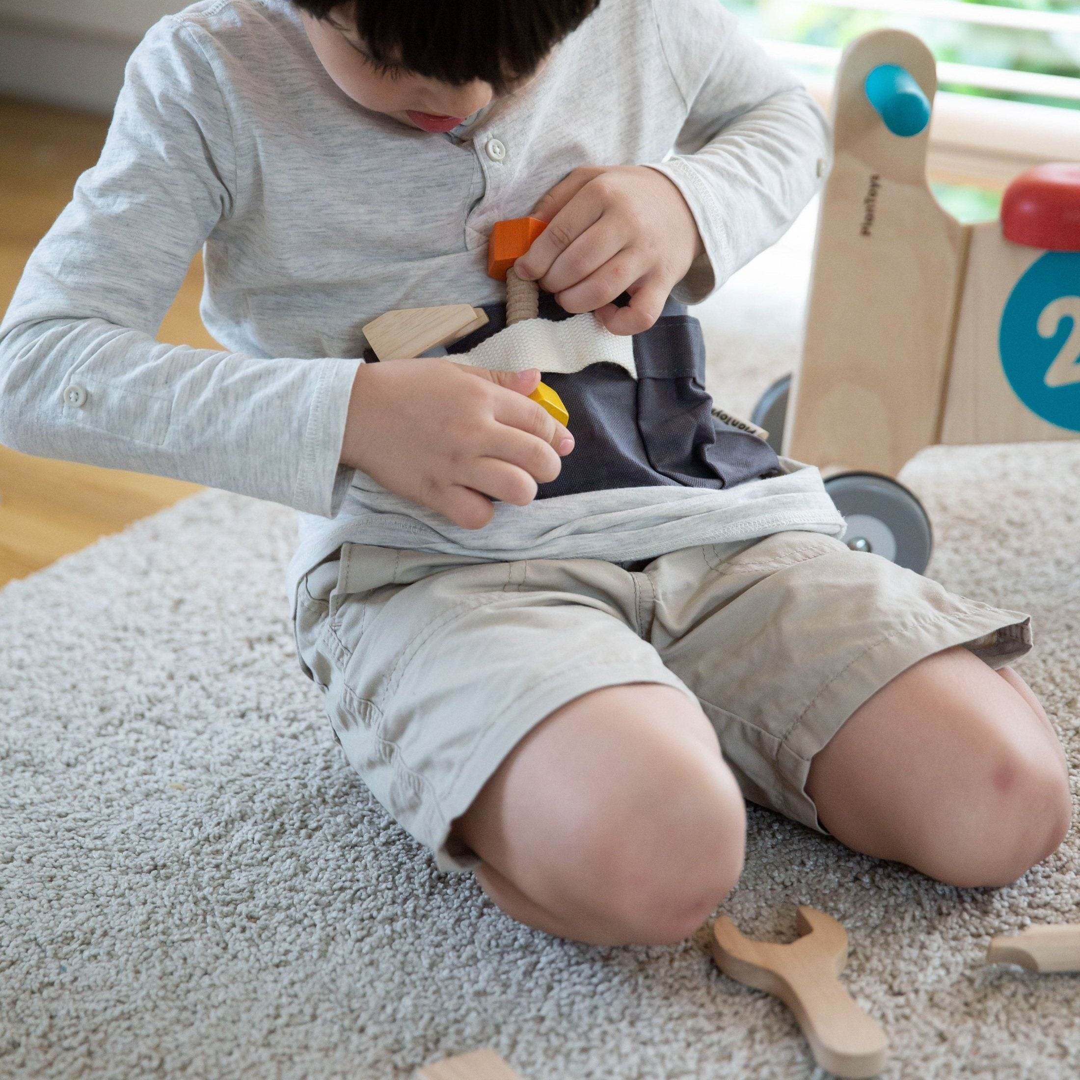 PlanToys Tool Belt with Wooden Tools