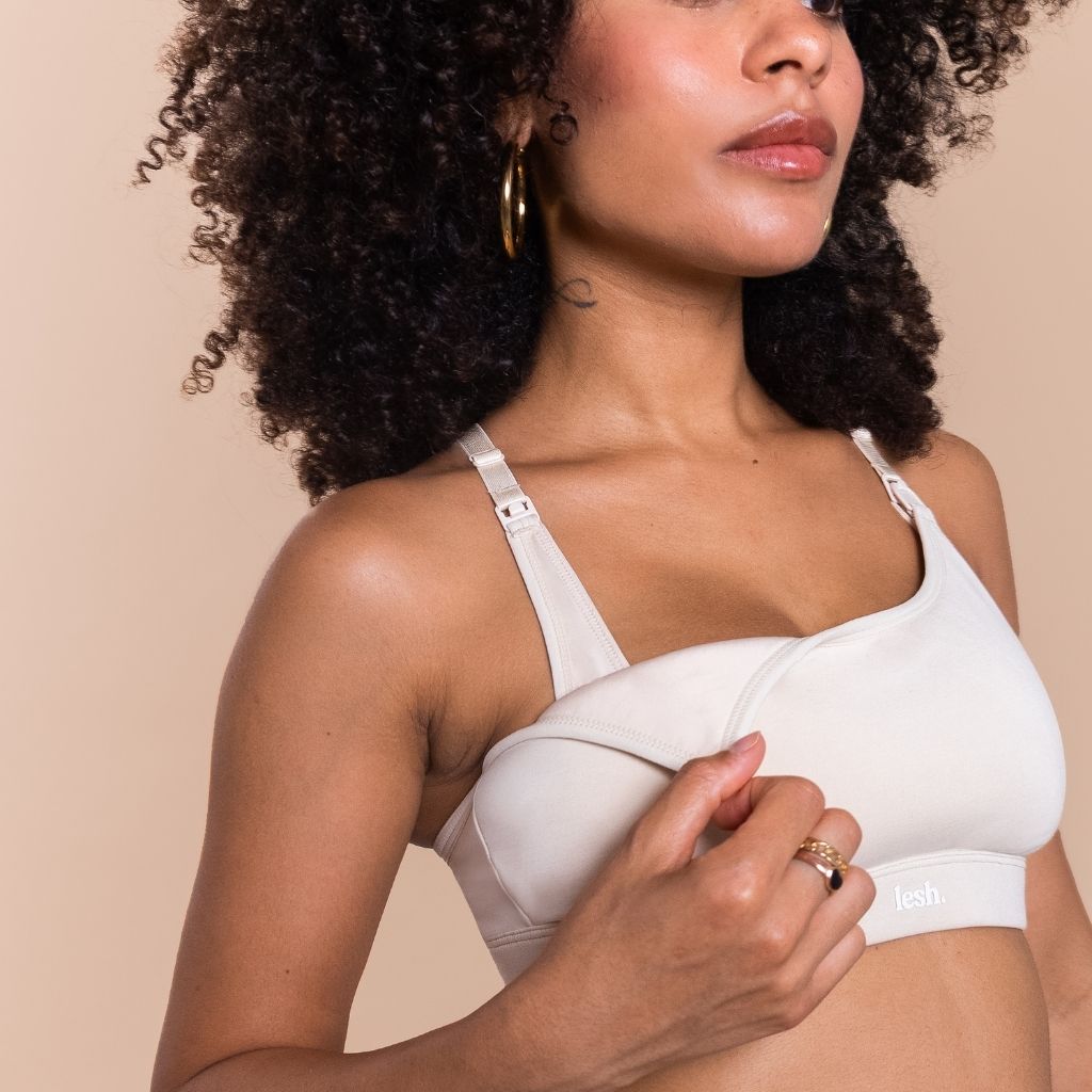 LESH - Freeflo 2.0 Leakproof Nursing Bra - Black / Pink / Beige