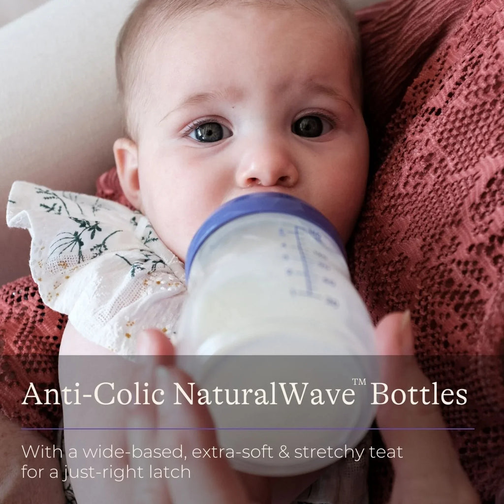 Lansinoh Feeding Bottles with NaturalWave Teats 160ml - Pack of 2