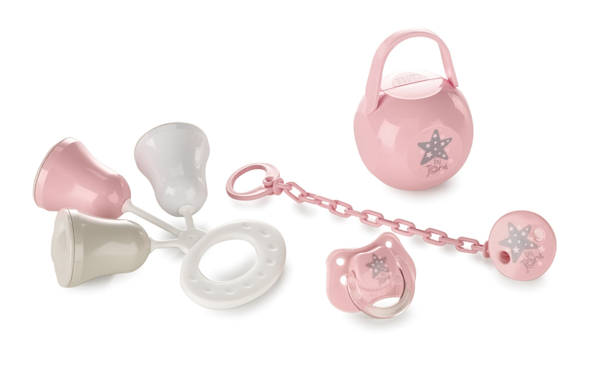 Jane New Baby Gift Set - Rattle, Dummy, Dummy Holder, Dummy Clip