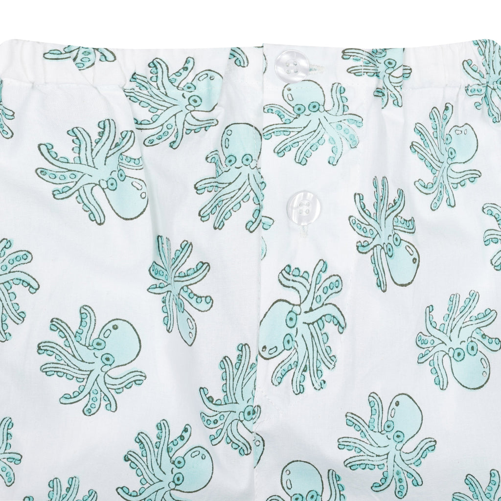 Moochic Children's Pyjamas - Green Octopus