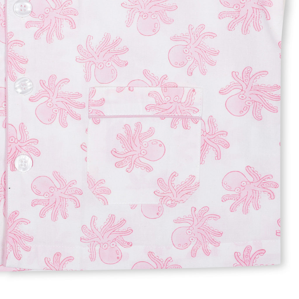 Moochic Children's Pyjamas - Pink Octopus
