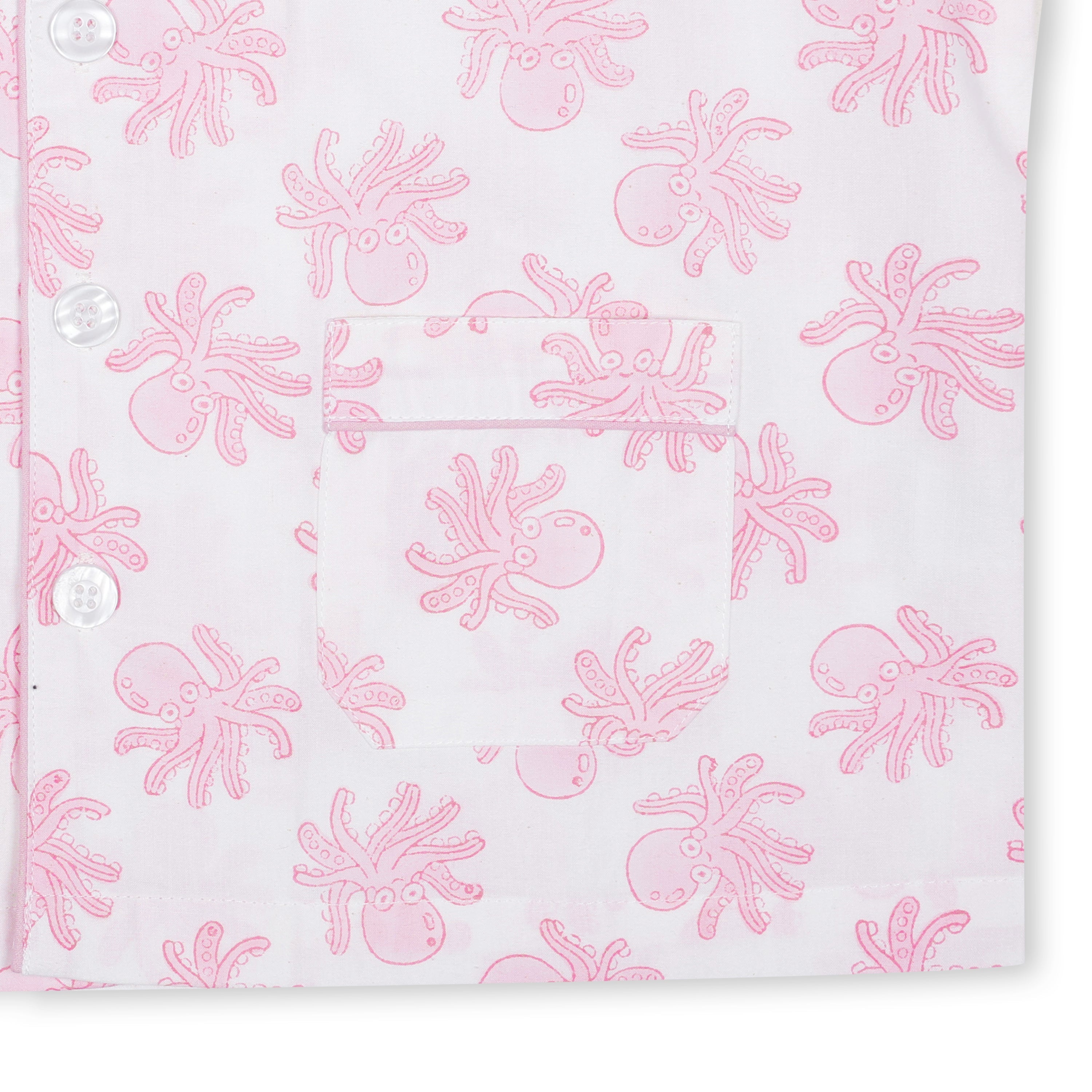 Moochic Children's Pyjamas - Pink Octopus