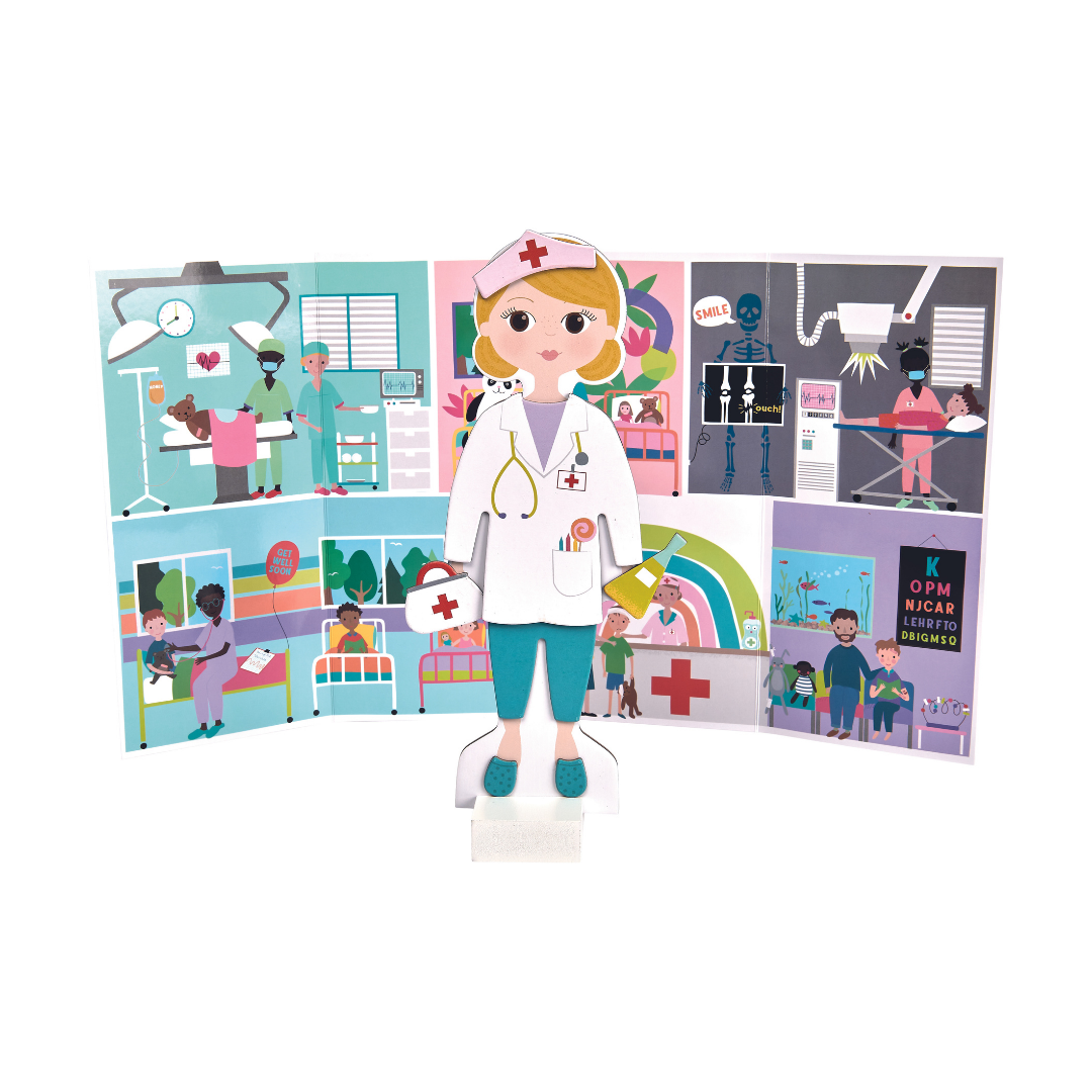 Wooden Magnetic Dress Up Doll - Hospital - Florence