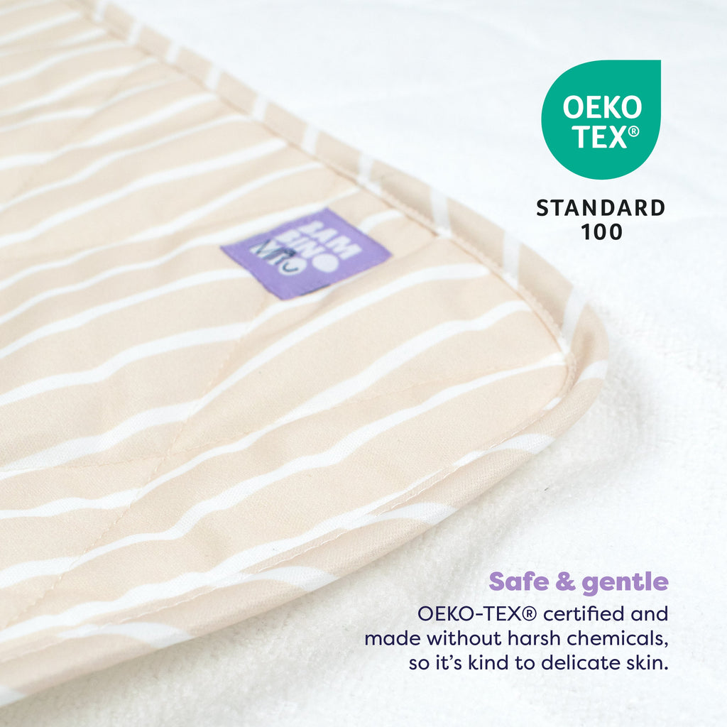 Bambino Mio On-The-Move Baby Changing Mat - Neutral Stripe