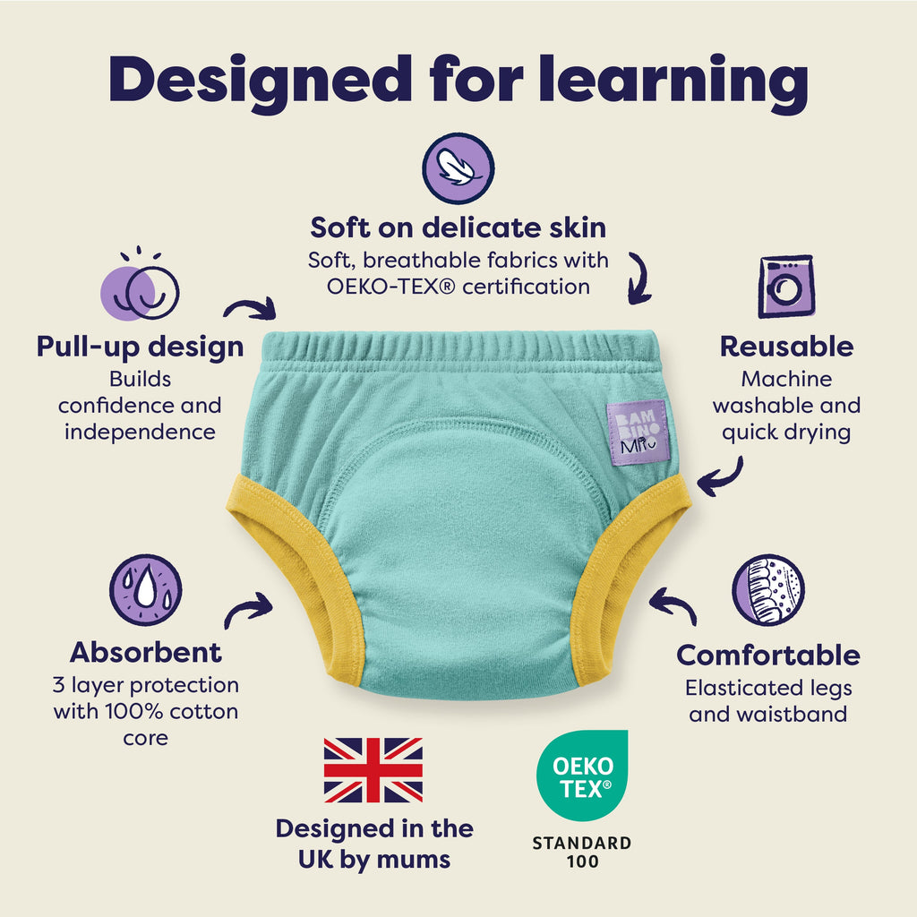 Bambino Mio Reusable Potty Training Pants - 3 Pack - Pink - Elite Design