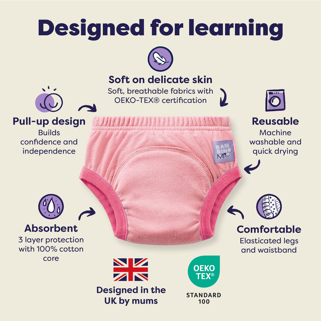 Bambino Mio Reusable Potty Training Pants - 5 Pack - Summer Smiles - Elite Design