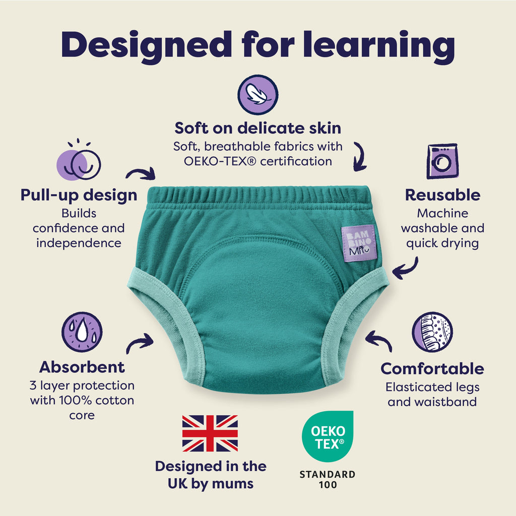 Bambino Mio 3 Pack Reusable Potty Training Pants - Beary Cute - Elite Design