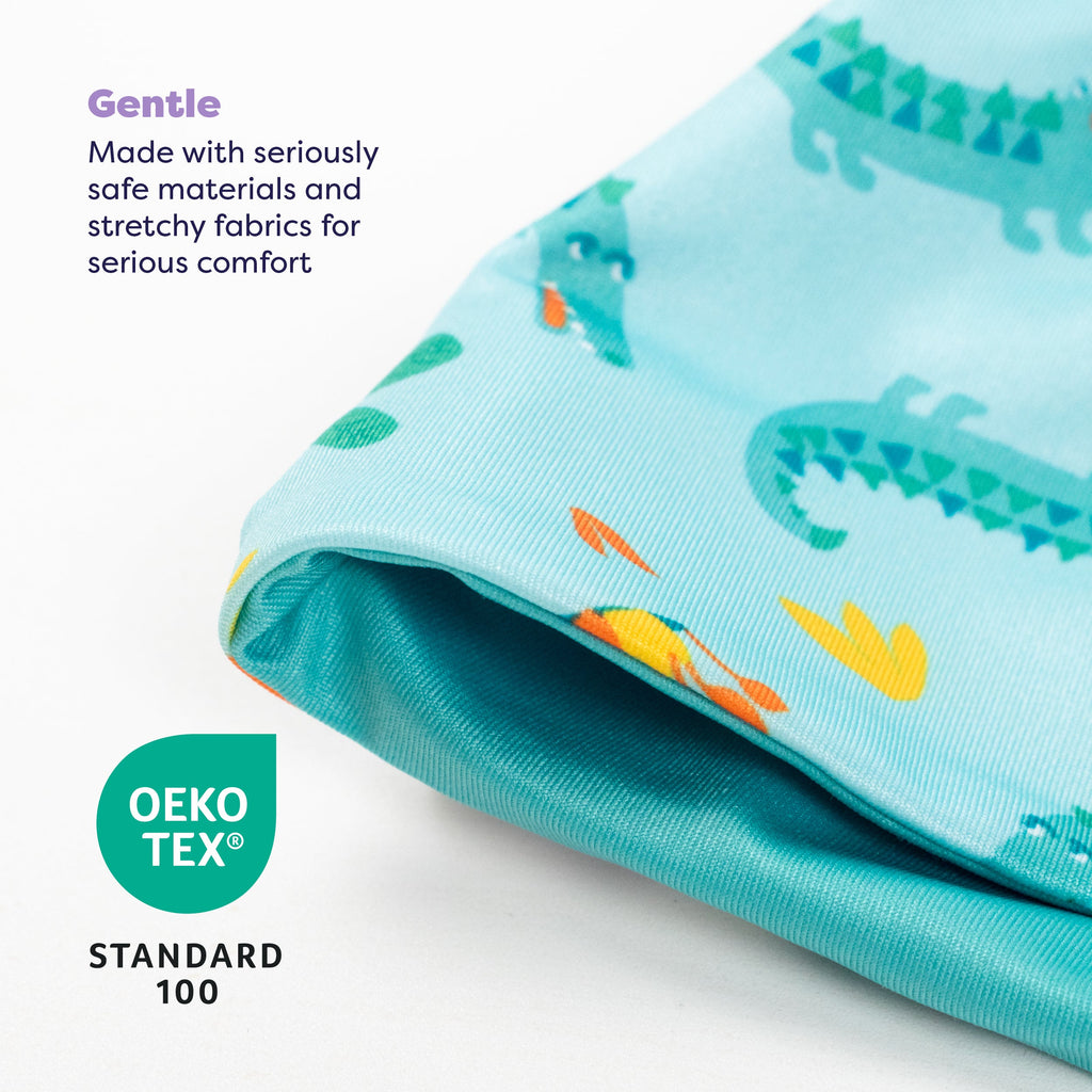 Bambino Mio UPF 40+ Reversible Swim Hat for Babies and Toddlers - Crafty Croc