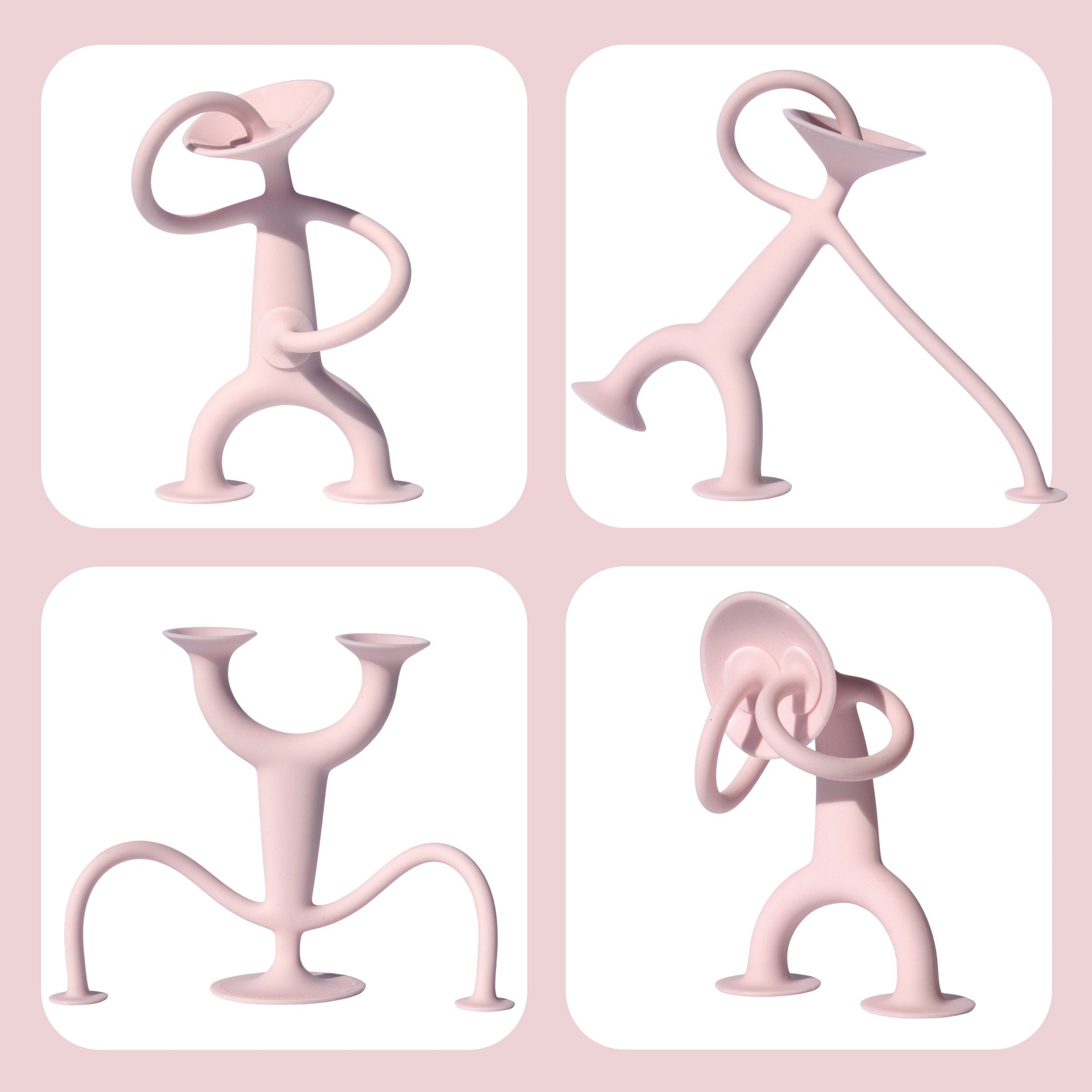 MOLUK Oogi Silicone Toy with Suction Arms & Legs - Baby Pink