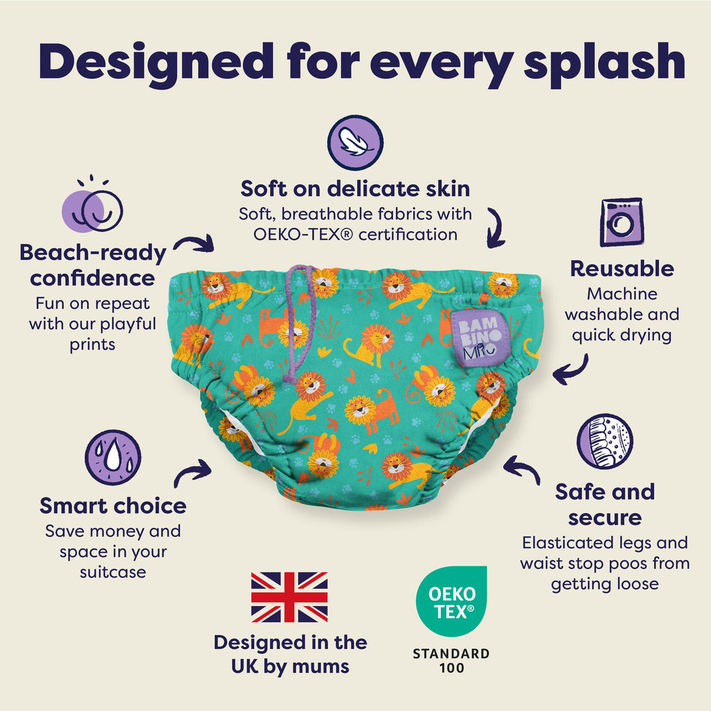 Bambino Mio Reusable Swim Nappy - Cool Cats