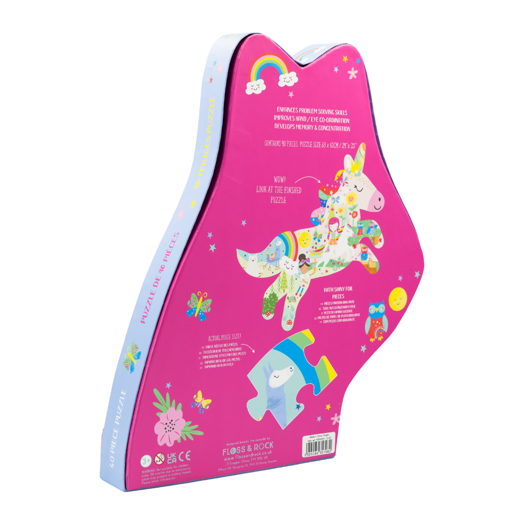 40 Piece Jigsaw - Rainbow Fairy Unicorn