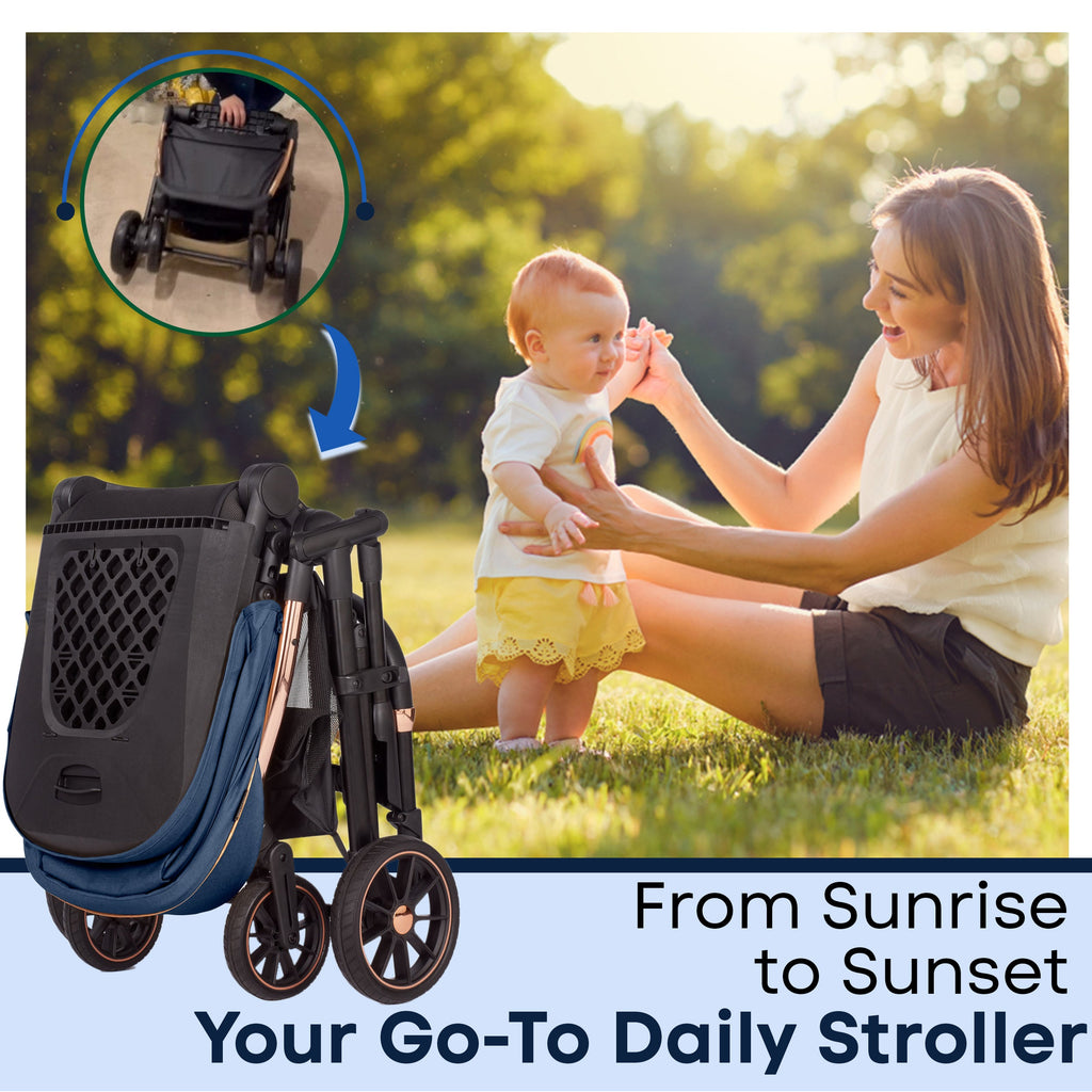 Lejoux+ Baby Pram Stroller Pushchair - 0 Months +