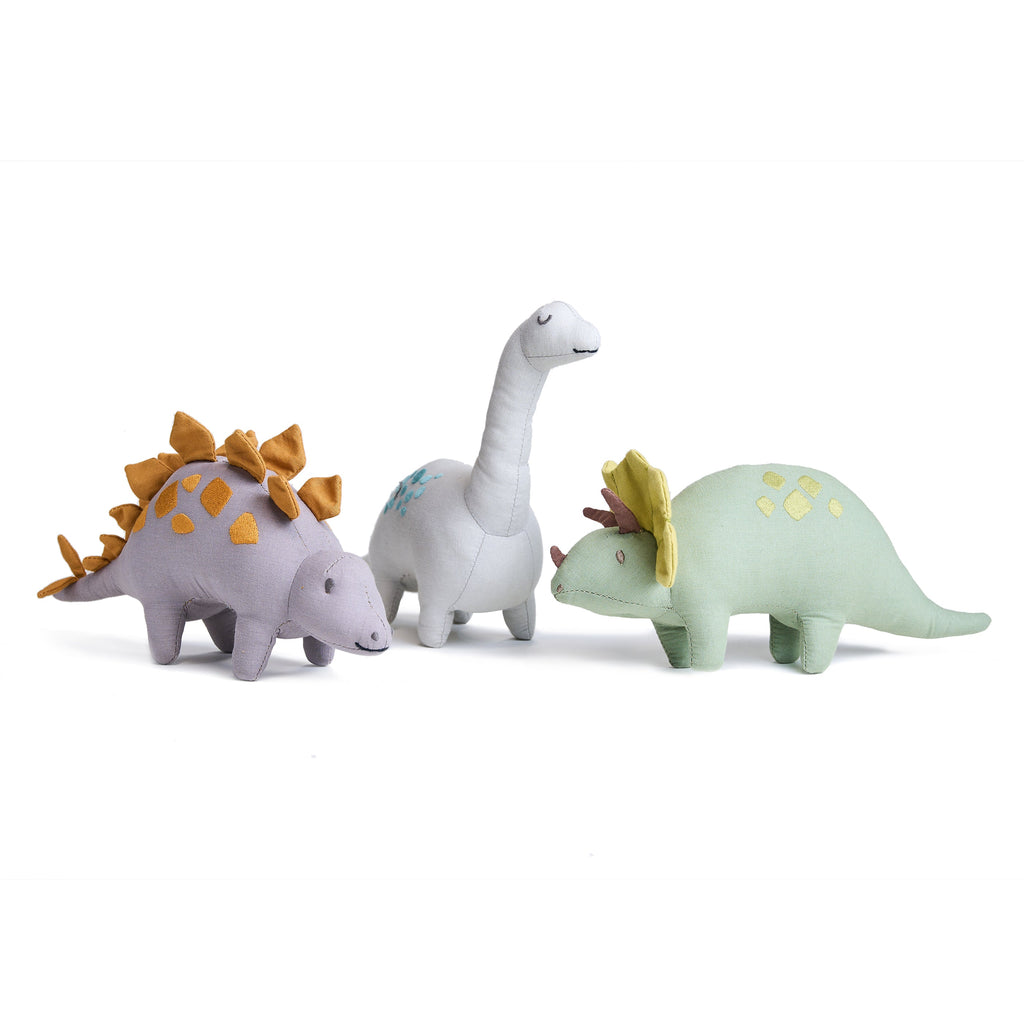 ThreadBear Design Trike Linen Dinosaur Toy