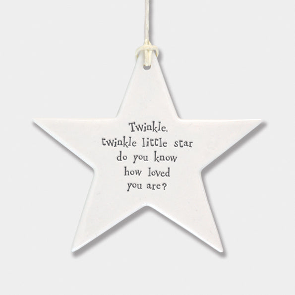 East of India Porcelain Star - Twinkle Twinkle