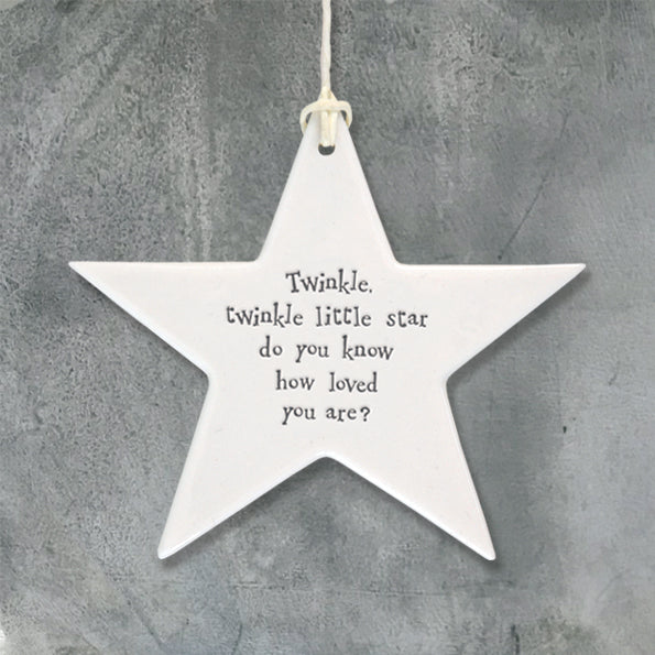 East of India Porcelain Star - Twinkle Twinkle