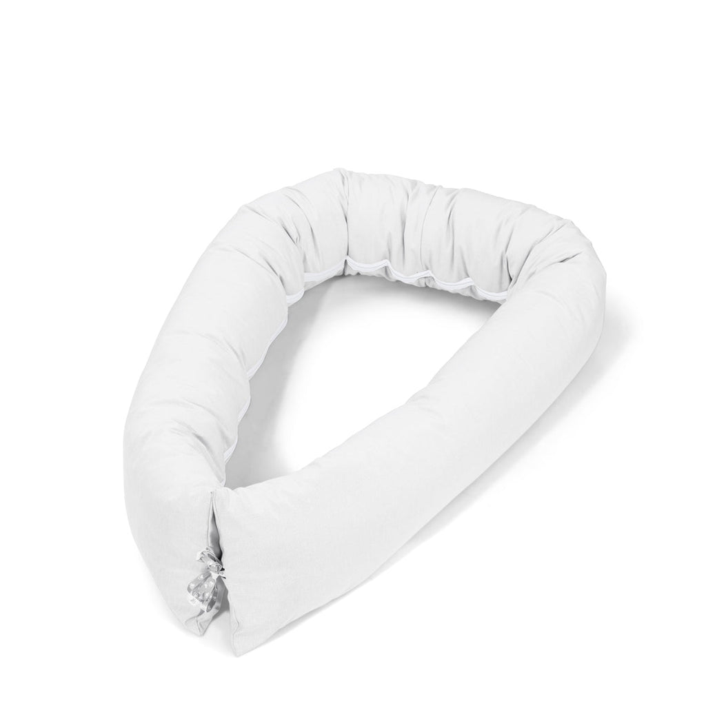 Noordi 2 in 1 Deluxe Baby Nest & Maternity Pillow with Silver-Ion Cotton - White