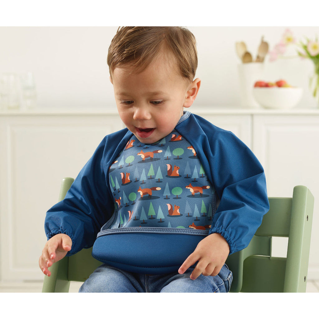 Weaning Bib with Sleeves - Foxes UltraBib