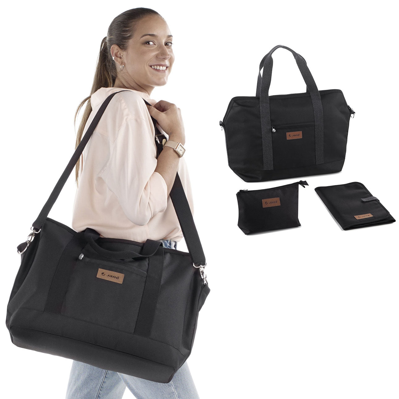 Jane Weekend Bag with Changing Mat and Wash Bag
