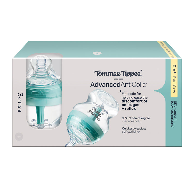 Tommee Tippee Advanced Anti-Colic Bottle - 150ml - 3 Pack