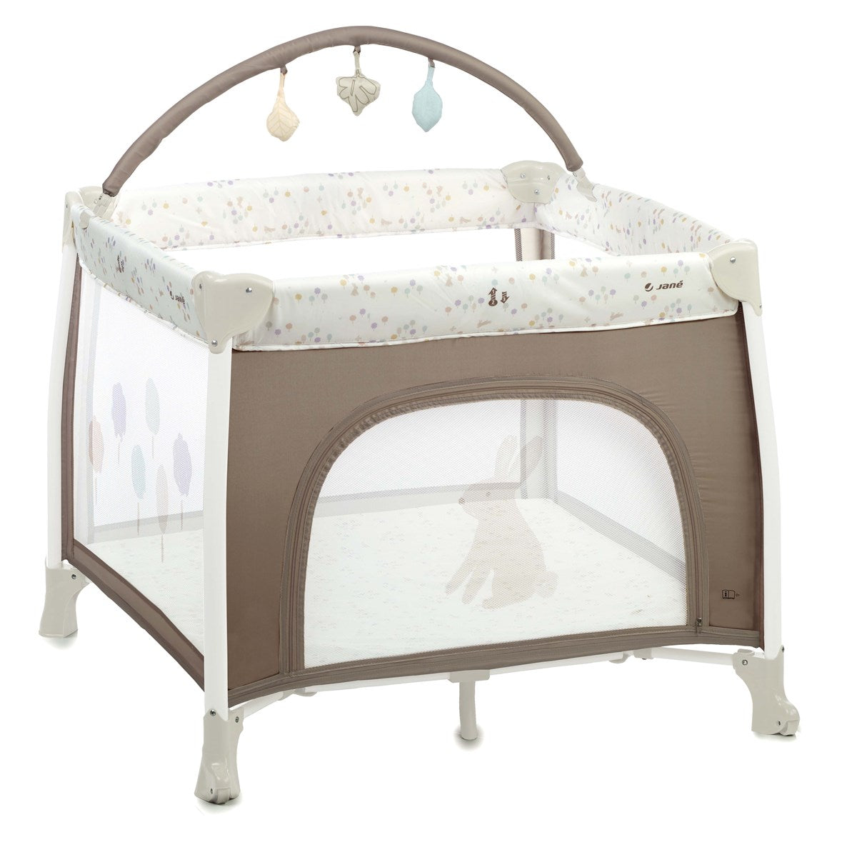 Jané Travel Fun Playpen with Toy Arch & Carry Bag – 0 to 3 Years - Grey Star