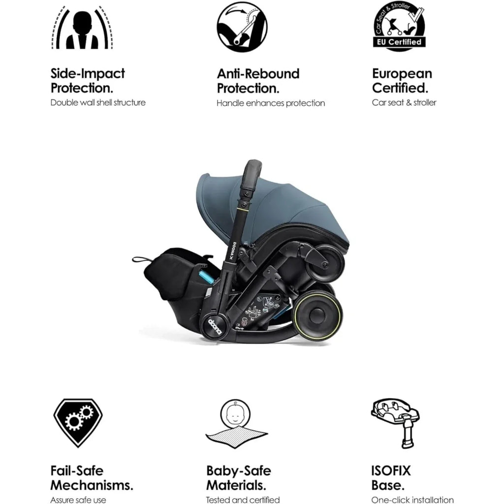 Doona X Infant Car Seat Group 0+ & Stroller - Ocean Blue